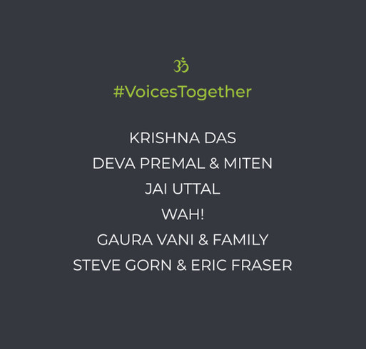 #Voices Together: 2020 Ecstatic Chant Benefit for Omega shirt design - zoomed