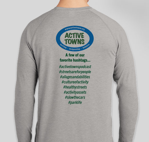 First Ever Active Towns T-Shirt Fundraiser! Fundraiser - unisex shirt design - back