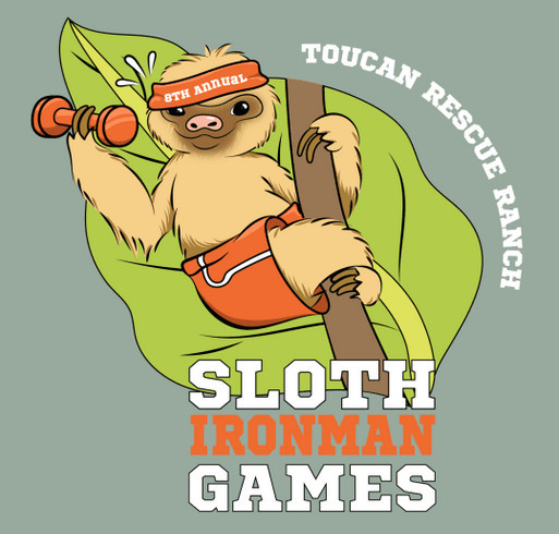Official 2023 Sloth Ironman Games Merch shirt design - zoomed