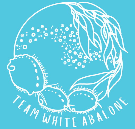 Summer 2026 T-Shirt Fundraiser - Team White Abalone shirt design - zoomed