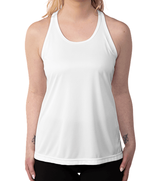 Team 365 Women's Zone Racerback Performance Tank - White