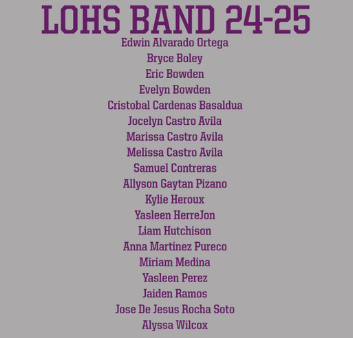 LOHS Music Apparel shirt design - zoomed