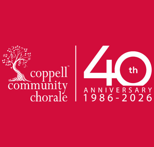 Coppell Community Chorale turns 40!!! shirt design - zoomed