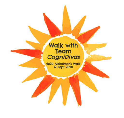 Raising money for the 2020 Walk to End Alzheimer's, Boulder's Team CogniDivas! shirt design - zoomed
