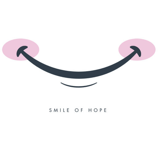 "Smile of Hope" face mask shirt design - zoomed