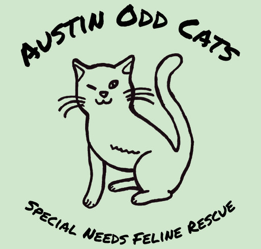 Austin Odd Cats T-Shirt Fundraiser for Special Needs Kitties shirt design - zoomed