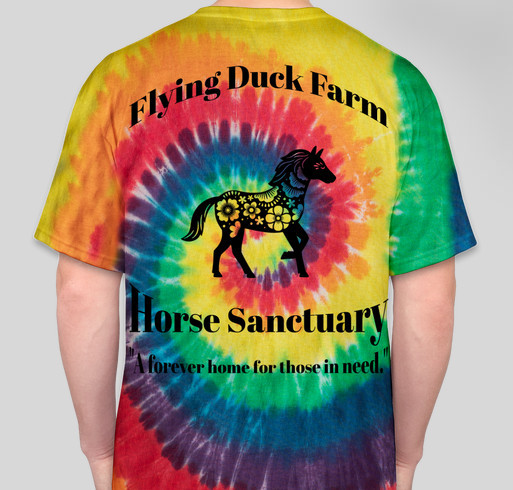 Help Flying Duck Farm Horse Sanctuary with hay and spring vaccine expenses. Fundraiser - unisex shirt design - front