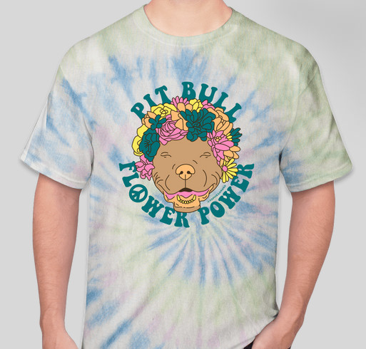 Rescue Road Trip / Pit Bull Flower Power Fundraiser - unisex shirt design - front