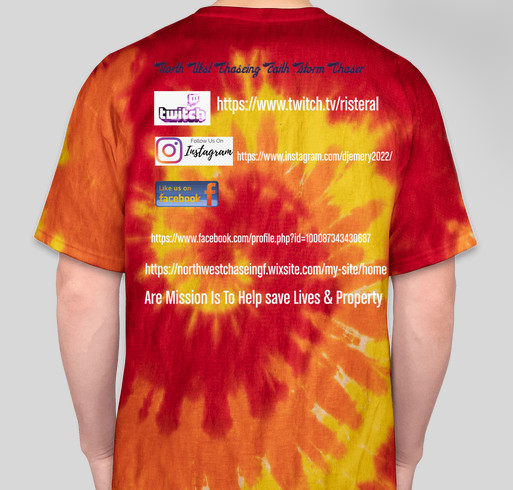 North West Chaseing Faith Storm Chaser Fundraiser - unisex shirt design - back