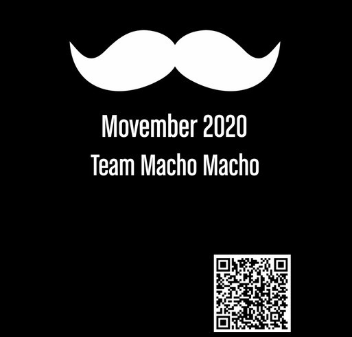 Movember 2020 Team Macho Macho shirt design - zoomed