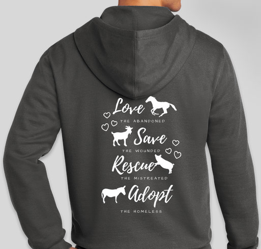 Love, Save, Rescue, Adopt Jacket Fundraiser - unisex shirt design - back