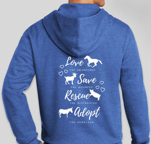 Love, Save, Rescue, Adopt Jacket Fundraiser - unisex shirt design - back