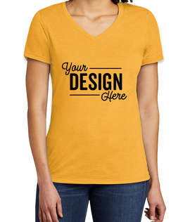 Allmade Women's Tri-Blend V-Neck T-shirt - Color: Orange You Fancy