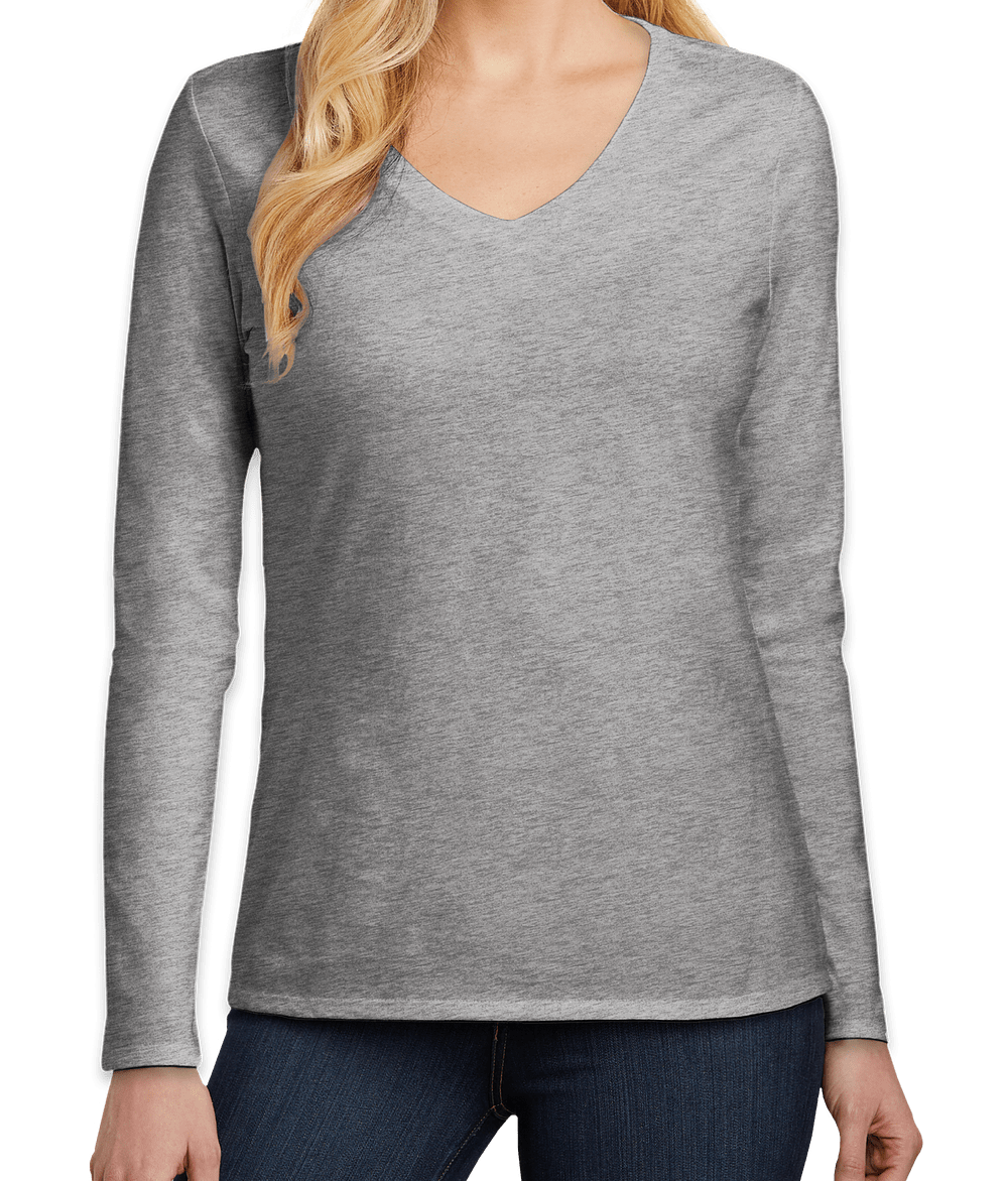 District Women's V.I.T. Long Sleeve V-Neck T-shirt