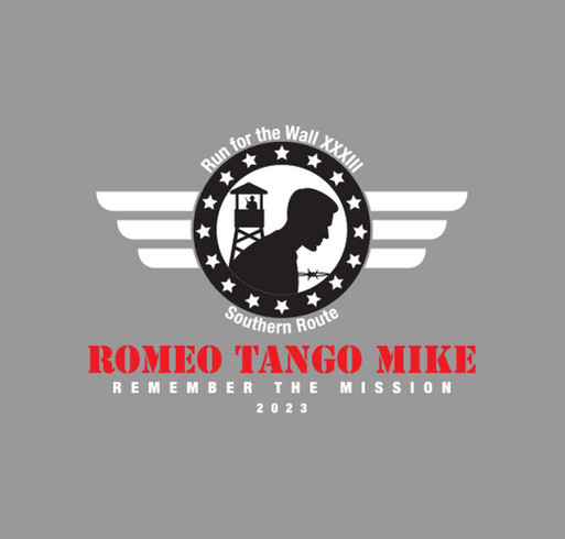 Romeo Tango Mike - Remember the Mission 2023 shirt design - zoomed
