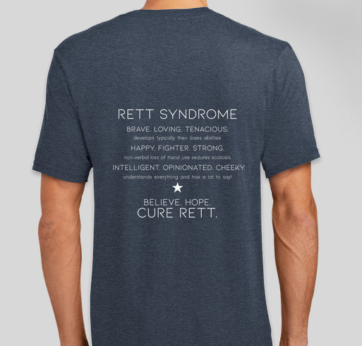 CURE RETT! Fundraiser - unisex shirt design - back