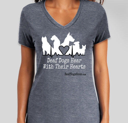 Celebrate National Deaf Dogs Rock Day and Deaf Dog Awareness Week! Support Deaf Dogs in Need! Fundraiser - unisex shirt design - front