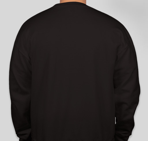 Black volunteer sweatshirt Fundraiser - unisex shirt design - back