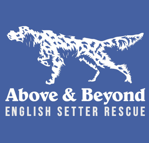 Above and Beyond English Setter Rescue: Summer towel fundraiser shirt design - zoomed