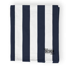 Port Authority Midweight Embroidered Cabana Stripe Beach Towel - Color: Navy
