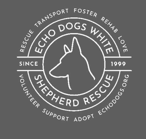 Echo Dogs White Shepherd Rescue shirt design - zoomed