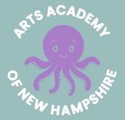 Arts Academy of NH Summer Merch shirt design - zoomed