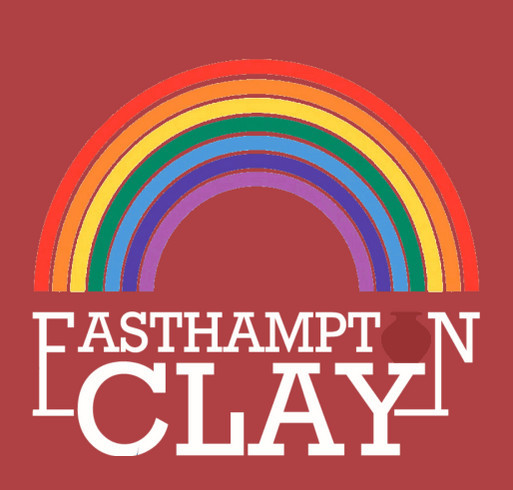 Easthampton Clay PRIDE Fundraiser shirt design - zoomed