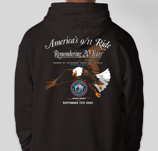 This is the official America's 911 Ride T Shirt Fundraiser - unisex shirt design - back
