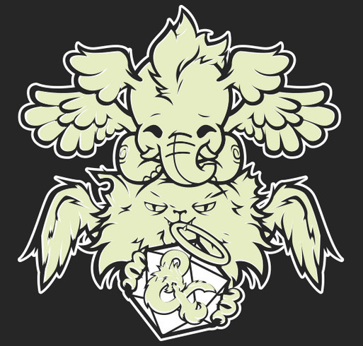 D&D Extra Life 2019- Lulu & Slobberchops Glow in the Dark! shirt design - zoomed