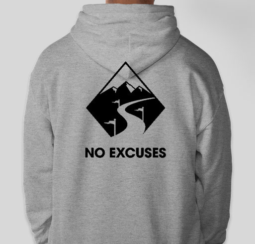 Paralympics No Excuse Unlimited Adaptive Skiing and Snowboarding Fundraiser - unisex shirt design - back