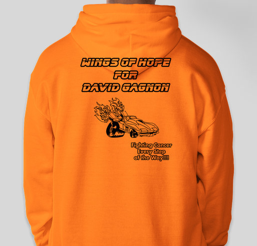 Wings of Hope for David Gagnon - Cancer Survival Fund Fundraiser - unisex shirt design - back
