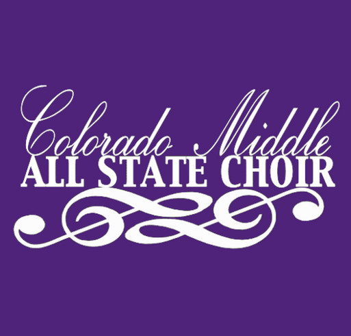 Colorado Middle All State Choir shirt design - zoomed