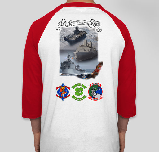 13th Marine Expeditionary Unit Deployment T-Shirt 2013-14 Fundraiser - unisex shirt design - back