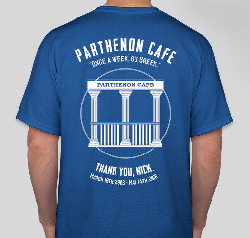 Goodbye Parthenon Cafe Fundraiser - unisex shirt design - back