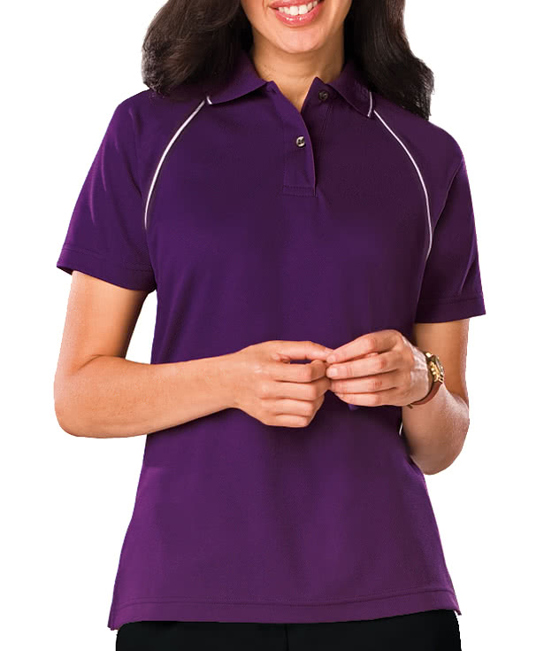 Blue Generation Women’s Performance Contrast Piping Polo - Embroidered