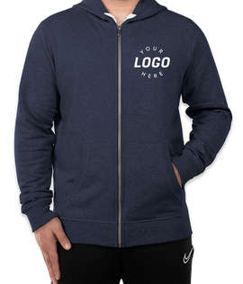 District Re-Fleece Zip Hoodie - Color: Heathered Navy