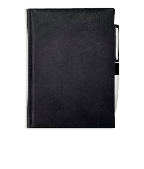 Debossed Pedova Hard Cover Notebook in Black