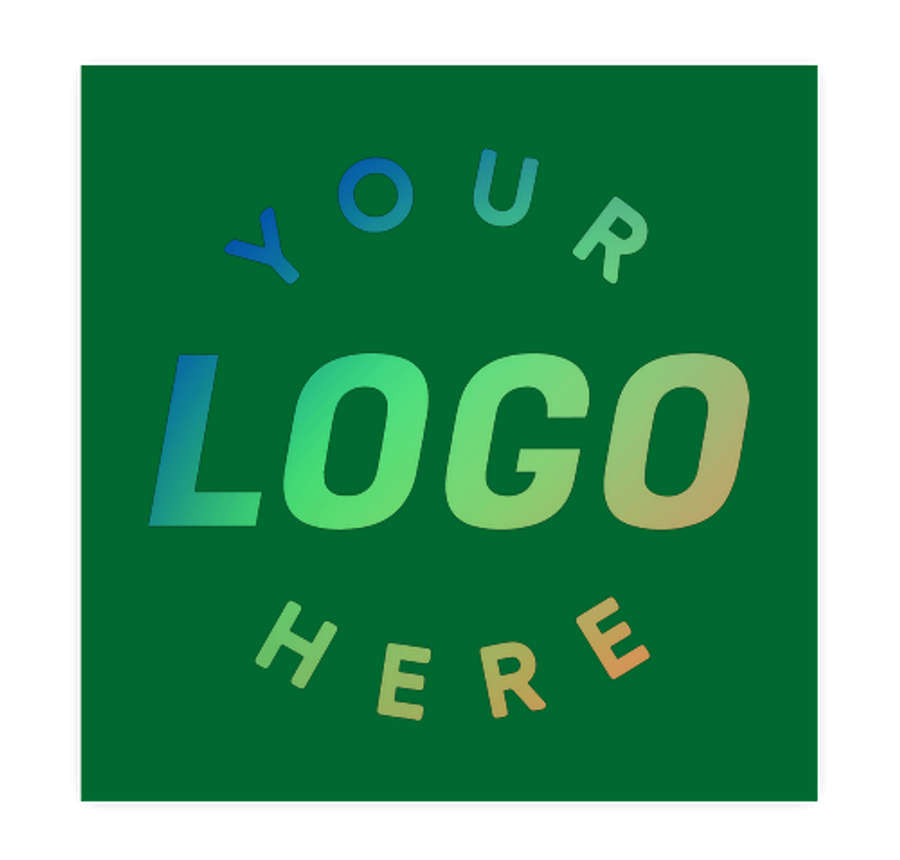 Customized Full Color 12" Square Floor Decal in Kelly Green