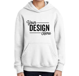 Port & Company Youth Core Pullover Hoodie - Color: White