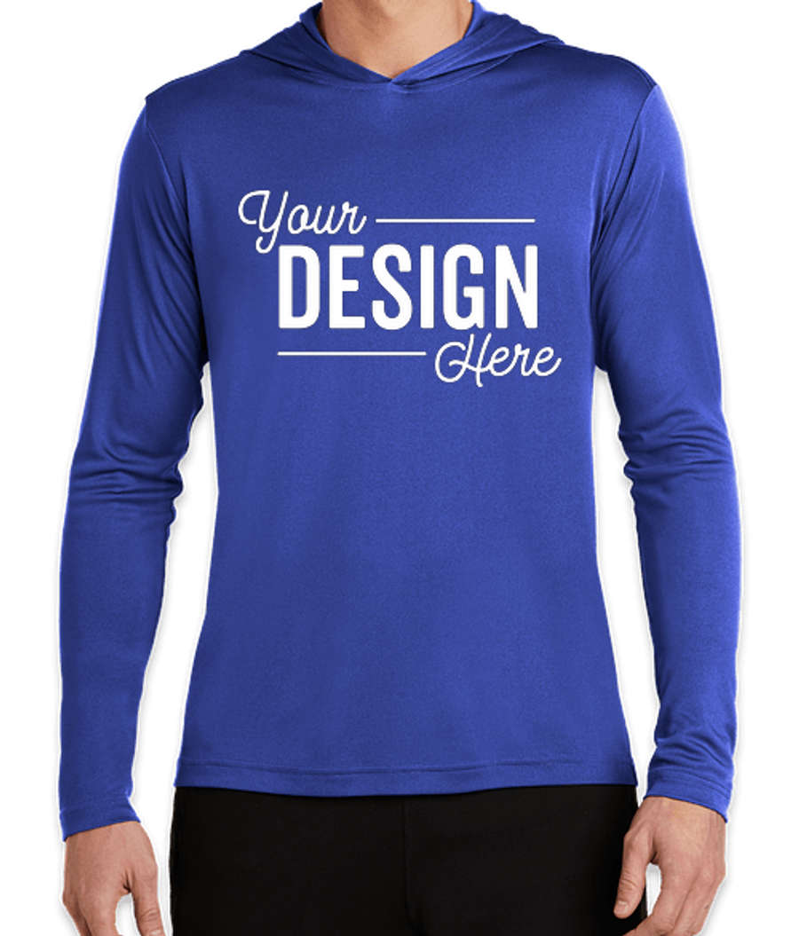 Sport-Tek Competitor Hooded Long Sleeve Performance Shirt in True Royal