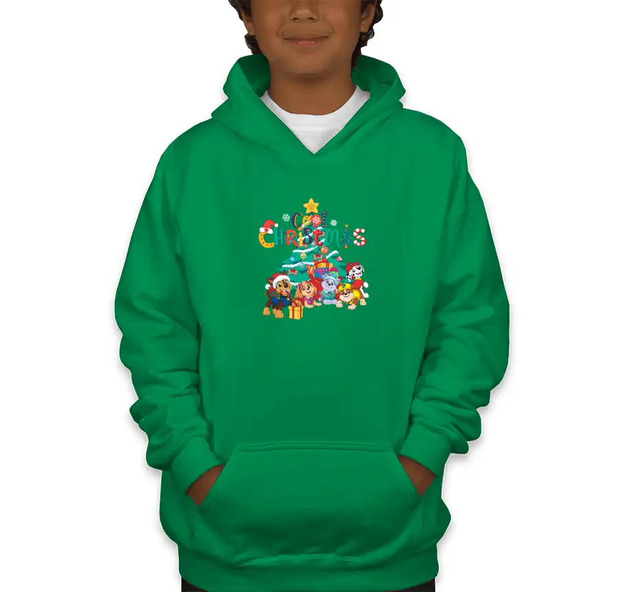 Paw Patrol - Cool Christmas - Gildan Youth Midweight 50/50 Pullover Hoodie