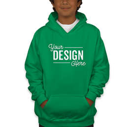 Gildan Youth Midweight 50/50 Pullover Hoodie - Color: Irish Green