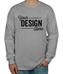 Canada - Gildan Ultra Cotton Long Sleeve T-shirt - Color: Sports Grey