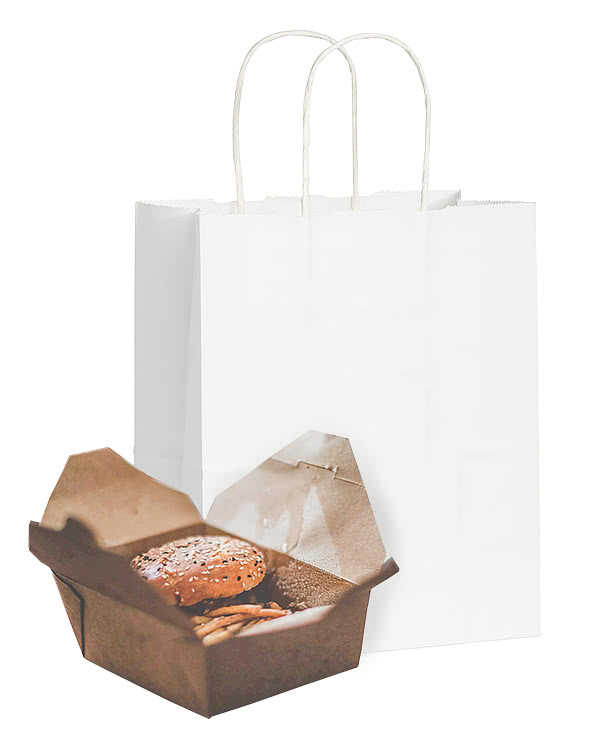 Small White Kraft Paper Bag
