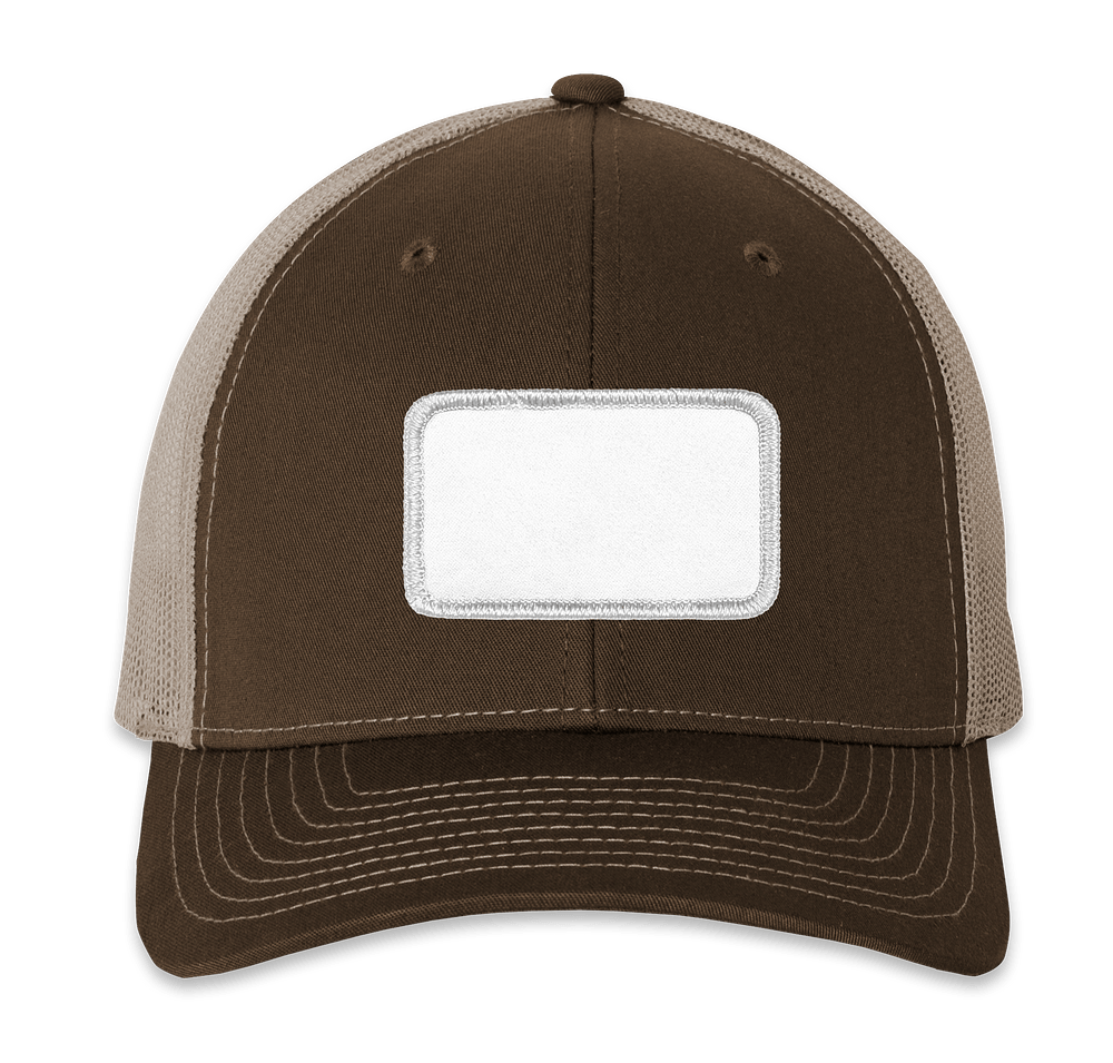 Richardson Snapback Trucker Hat - Rectangle Patch - Embroidered-default