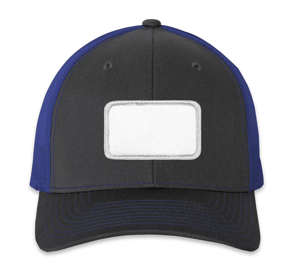 Richardson Snapback Trucker Hat - Rectangle Patch - Embroidered-default
