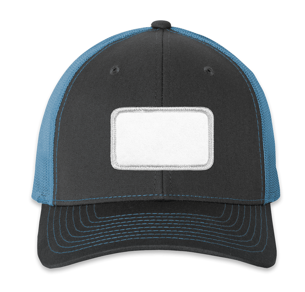 Richardson Snapback Trucker Hat - Rectangle Patch - Embroidered-default