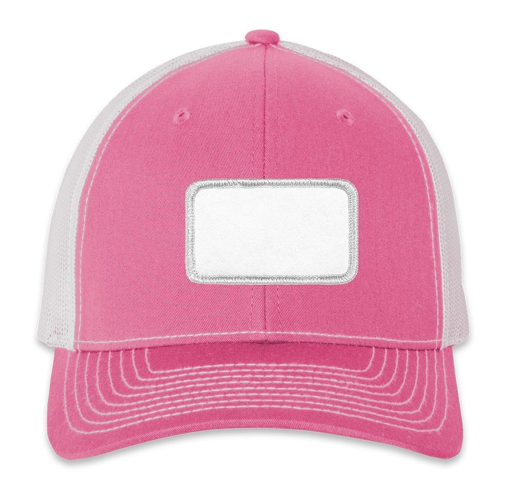 Richardson Snapback Trucker Hat - Rectangle Patch - Embroidered-default