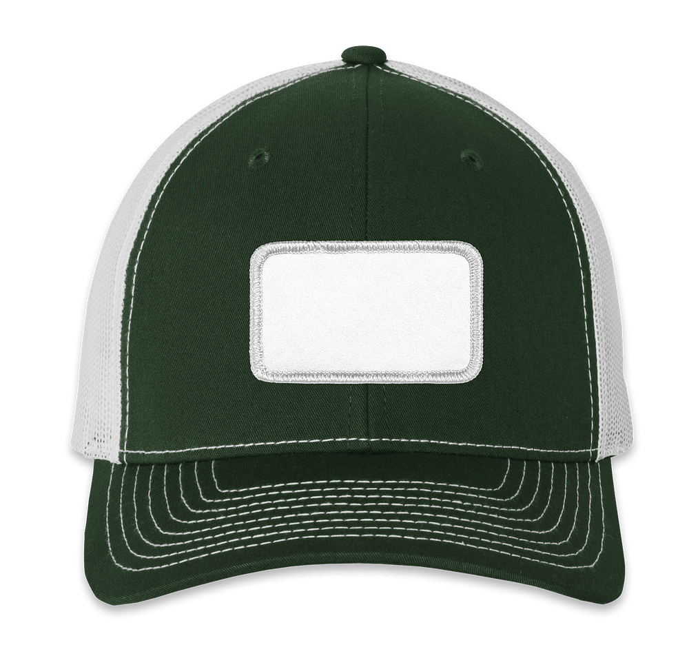 Richardson Snapback Trucker Hat - Rectangle Patch - Embroidered-default