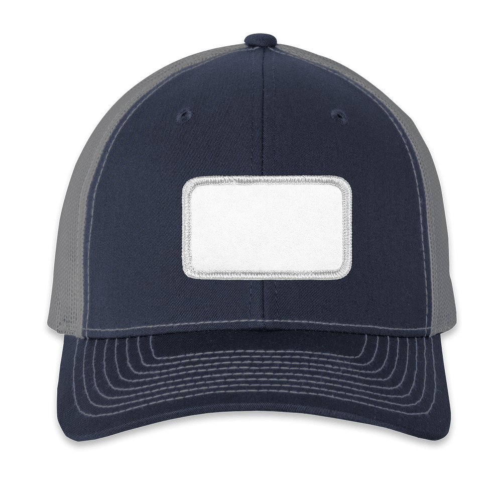 Richardson Snapback Trucker Hat - Rectangle Patch - Embroidered-default